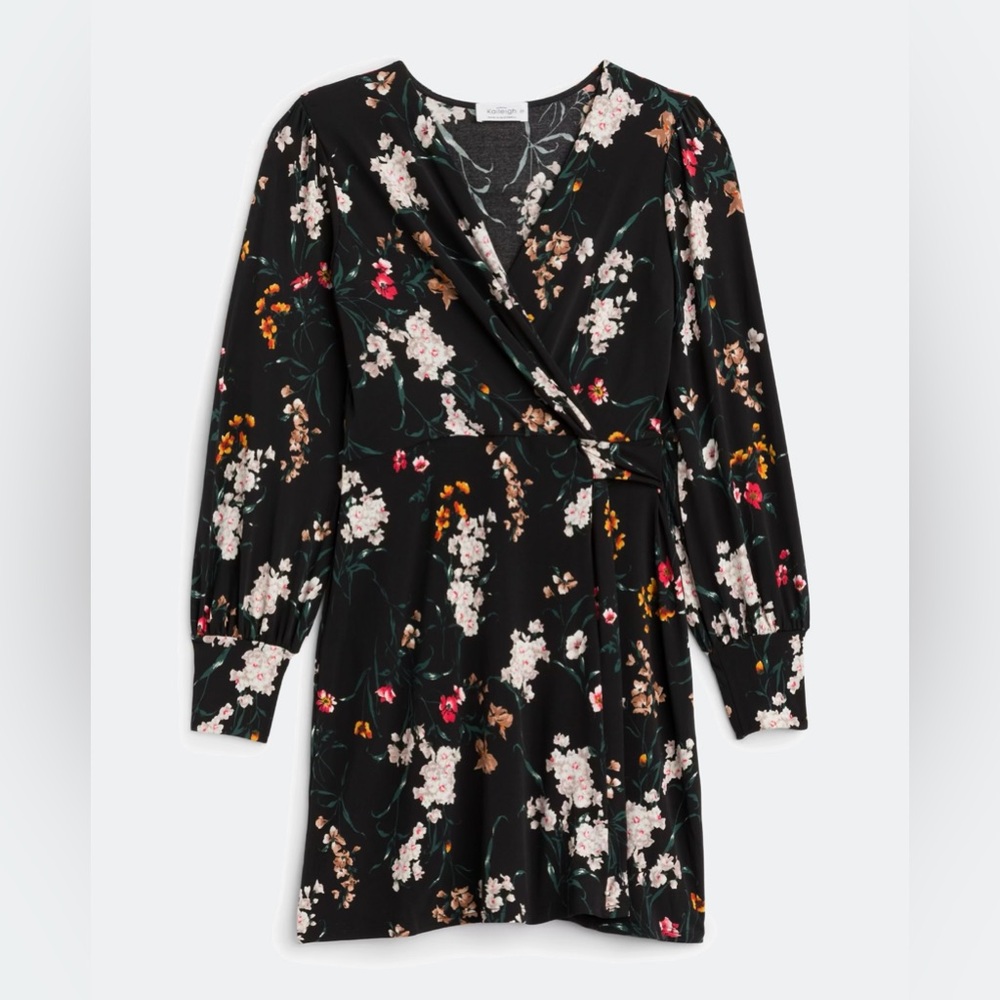 Kaileigh Black Floral Long Sleeve Dress